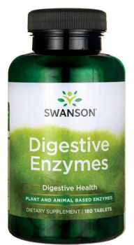 Swanson Digestive Enzymes (Пищеварительные ферменты) 180 таблеток, срок годности 04/2024