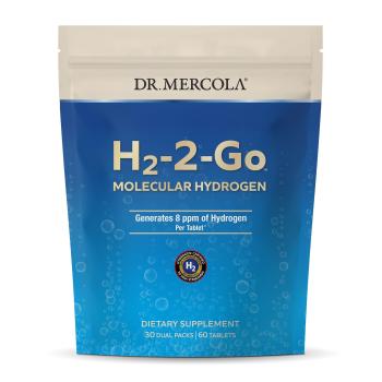 Dr. Mercola H2-2-Go (молекулярный водород, 30 двойных пакетиков) 60 таблеток