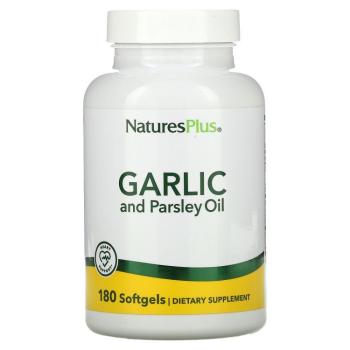 NaturesPlus GARLIC and Parsley oil (Масло чеснока и петрушки) 180 softgels, срок годности 09/2025