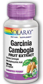 Solaray Guaranteed Potency Garcinia Cambogia Fruit Extract (Гарциния камбоджийская) 500 мг 60 капсул