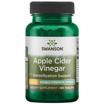 Swanson Apple Cider Vinegar Double Strength (Яблочный уксус) 200 мг 120 таблеток, срок годности 09/2025