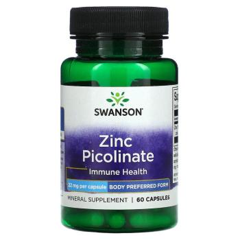 Swanson Zinc Picolinate Immune Health (Пиколинат цинка) 22 мг 60 капсул