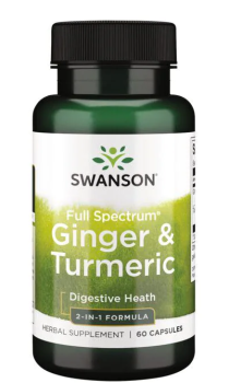 Swanson Full Spectrum Ginger & Turmeric 2-in-1 Formula (полный спектр имбиря и куркумы - формула 2-в-1)