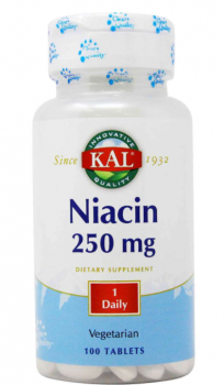 KAL Niacin (Ниацин B-3) 250 мг 100 таблеток