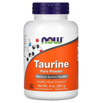 NOW Taurine (таурин порошок) 227 грамм, срок годности 07/2025