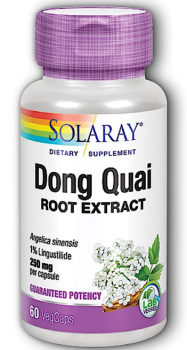Solaray Guaranteed Potency Dong Quai Root Extract (Экстракт корня дягиля) 250 мг 60 капсул