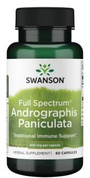 Swanson Full Spectrum Andrographis Paniculata (Андрографис метельчатый) 400 мг 60 капсул