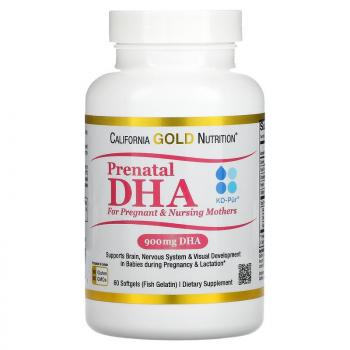 California Gold Nutrition Prenatal DHA for Pregnant & Nursing Mothers (пренатальная ДГК для беременных и кормящих женщин) 450 мг 60 гел. капсул