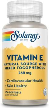 Solaray E d-Alpha Tocopherol (Витамин E d-альфа-токоферол) 400 МЕ 100 гелевых капсул