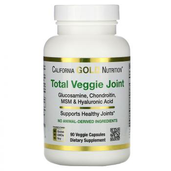 California Gold Nutrition Total Veggie Joint (глюкозамин, хондроитин, МСМ и гиалуроновая кислота) 90 капсул