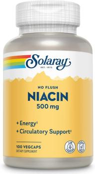 Solaray Niacin No Flush (Ниацин без приливов) 500 мг 100
