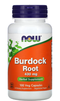 NOW Burdock Root (Корень лопуха) 430 мг 100 вег капсул