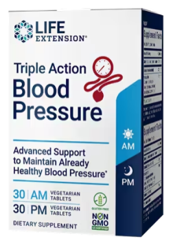 Life Extension Triple Action Blood Pressure (Здоровая поддержка артериального давления днем ​​и ночью) 60 вег таблеток 