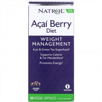 Natrol Acai Berry (Ягода асаи) и зеленый чай 60 капсул