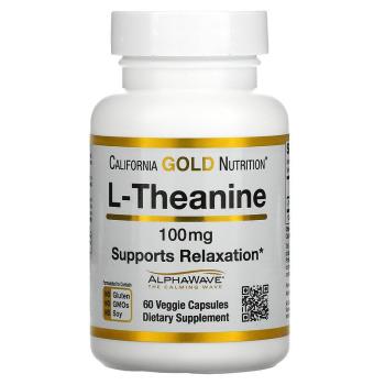 California Gold Nutrition AlphaWave L-Theanine (L-теанин) 100 мг 60 растительных капсул