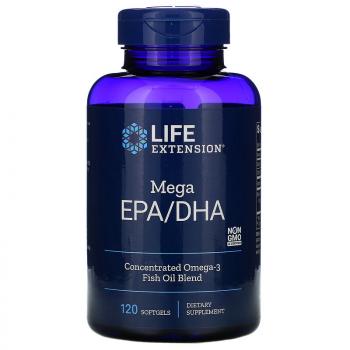 Life Extension Mega EPA/DHA (Omega-3) 120 капсул