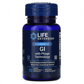 Life Extension FLORASSIST GI with Phage Technology (добавка для ЖКТ с фаговой технологией) 30 вег. жидких капсул
