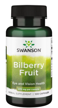 Swanson Bilberry Fruit (Фрукт черники) 470 мг 100 капсул