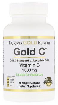 California Gold Nutrition Gold C Vitamin C (Витамин C) 1000 мг 60 капсул