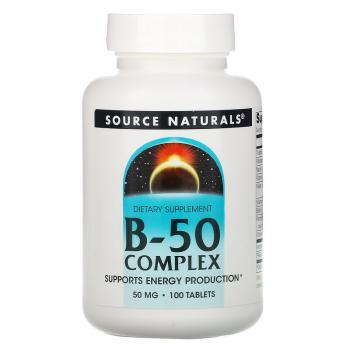 Source Naturals B-50 Complex (Комплекс B-50) 50 мг 100 таблеток