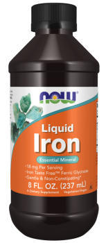NOW Iron Liquid (Жидкое железо) 237 мл