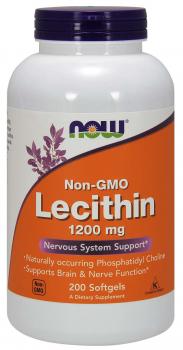 Now Foods Lecithin (Лецитин) 1200 мг 200 капсул