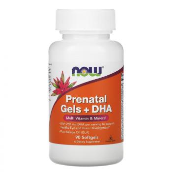 Now Foods Prenatal Gels+DHA (Витамины для беременных+ДГК) 90 капсул