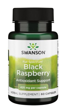 Swanson Full Spectrum Black Raspberry (Полный спектр черной малины) 425 мг 60 капсул, срок годности 05/2025