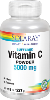 Solaray C Crystalline Buffered Non Acidic Powder Unflavored (Витамин C Кристаллический забуференный некислотный порошок) без ароматизатора 5000 мг 227 гр
