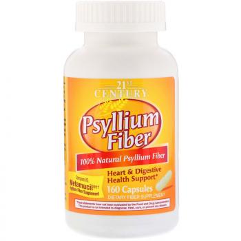 21st Century Psyllium Fiber (Клетчатка подорожника) 160 капсул