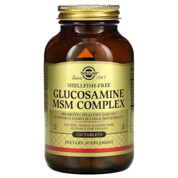 Solgar Glucosamine MSM Complex (Комплекс глюкозамина с МСМ) 120 таблеток, срок годности 08/2025