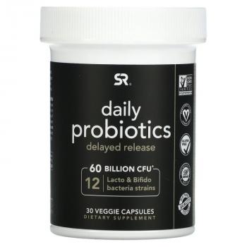 Sports Research Daily Probiotics Delayed Release (пробиотики с отсроченным высвобождением для ежедневного приема) 60 млрд КОЕ 30 капсул