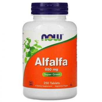 Now Foods Alfalfa (Люцерна) 650 мг 250 таблеток