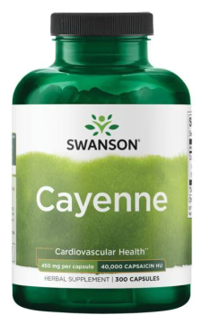 Swanson Cayenne (Каенский перец 40 000 капсаицина HU) 450 мг 300 капсул