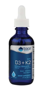 Trace Minerals Ionic D3 + K2 5000 IU / 1000 mcg (Д3 + К2 125/1000 мкг) 59 мг