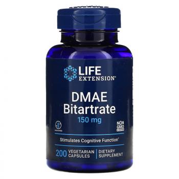 Life Extension DMAE Bitartrate (Битартрат ДМАЭ) 150 мг  200 капсул