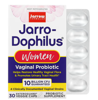 Jarrow Formulas Jarro-Dophilus (вагинальный пробиотик для женщин 10 млрд КОЕ) 30 растительных капсул Enteroguard 