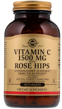 Solgar Vitamin C with Rose Hips (Витамин C с шиповником) 1500 мг 90 таблеток