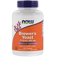 NOW Brewer's Yeast (Пивные дрожжи) 200 таблеток