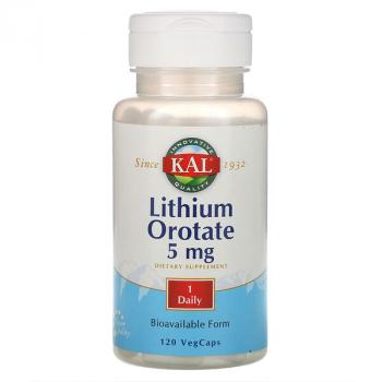KAL Lithium Orotate (Оротат лития) 5 мг 120 капсул