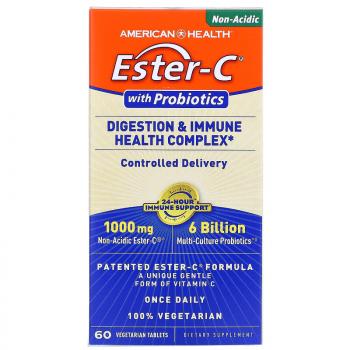 American Health Ester-C  with Probiotics (комплекс для поддержки пищеварения и иммунитета) 60 таблеток