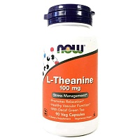 Now Foods L-Theanine (L-Теанин) 100 мг 90 капсул