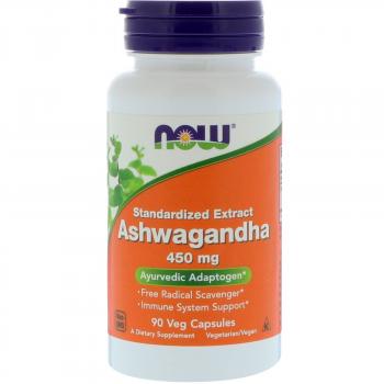 Now Foods Ashwagandha (Ашваганда) 450 мг 90 капсул