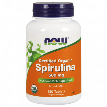 Now Foods Spirulina (Спирулина) 500 мг 180 таблеток