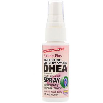 NaturesPlus DHEA (Спрей ДГЭА (дегидроэпиандростерон)) для производства липосом со вкусом диких ягод 2 жидких унции (59,14 мл)