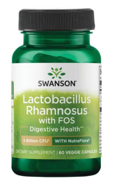 Swanson Lactobacillus Rhamnosus with Fos 5 Billion CFU (Лактобактерии рамнозус 5 млрд КОЕ) 60 вег капсул