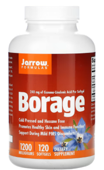 Jarrow Formulas Borage GLA-240 (Огуречник 240 мг ГЛК) 1200 мг 120 гелевых капсул