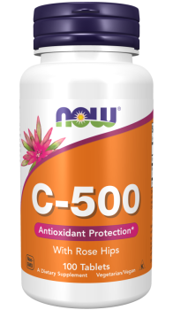 NOW C-500 with Rose Hips (Витамин С с шиповником) 100 таблеток