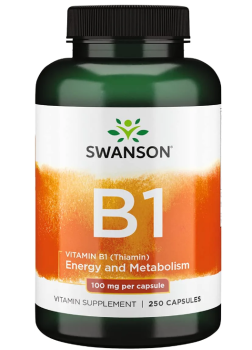 Swanson Vitamin B1 Thiamine (Витамин B-1 Тиамин) 100 мг 250 капсул