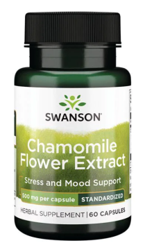 Swanson Chamomile Flower Extract (Экстракт цветков ромашки - Стандартизированный апигенин) 500 мг 60 капсул